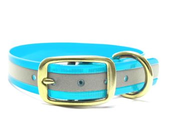 Biothane_collar_deluxe_brass_reflect_turquoise_gold_small_web
