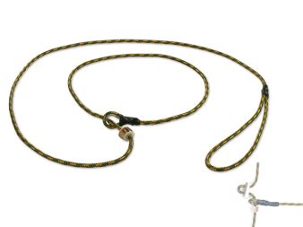Mystique® Field trial moxon guinzaglio 4mm 130cm hunter verde/arancione con fermo in corno
