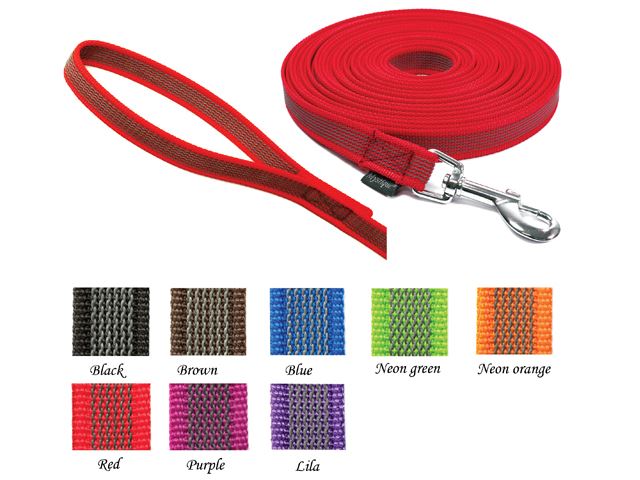 Rubbered tracking leashes with HG