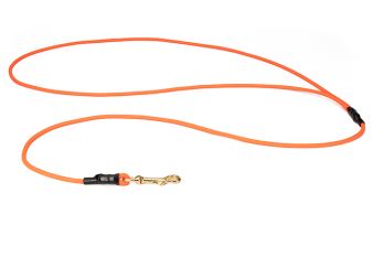 Mystique® Biothane chasse laisse 6mm neon orange laiton mousqueton