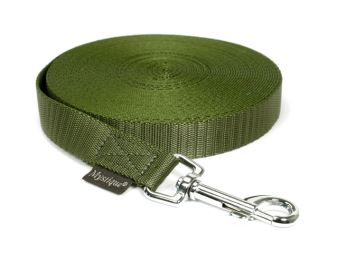 Nylon tracking leash standard 20mm khaki