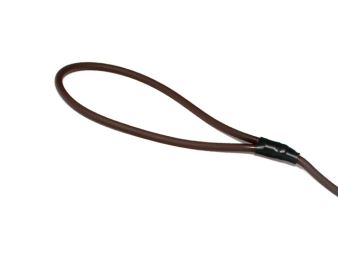 Mystique® Bio.guinzaglio da traccia tondo 6mm marrone 5m ot.scissor mosch. con maniglia
