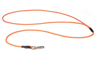 Mystique® Biothane poľovné vodítko 6mm neon oranžová nehrdz.vypúštacia &quot;švédska&quot; karabína