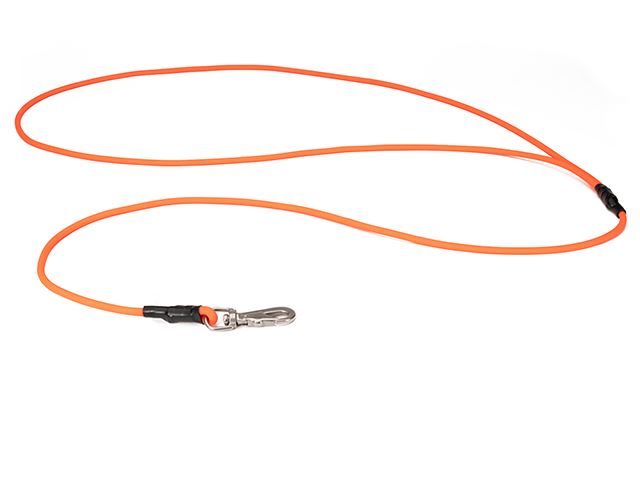 Biothane_hunting_leash_6-8mm_ neon orange_swivel_small_web