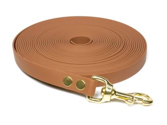 Biothane_tracking_leash_19mm_solid_brass_light_brown_small_web