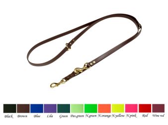 Biothane adjustable leashes solid brass