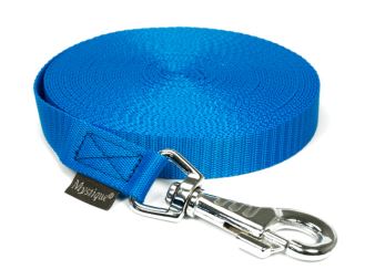 Nylon tracking leash robust 20mm blue