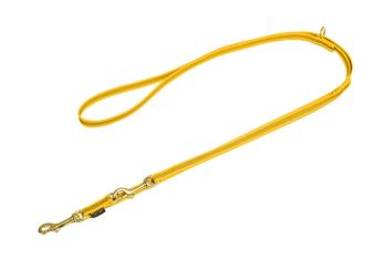 Mystique® Guinzagli gommati regolabili 12mm giallo 300cm ottone moschett.