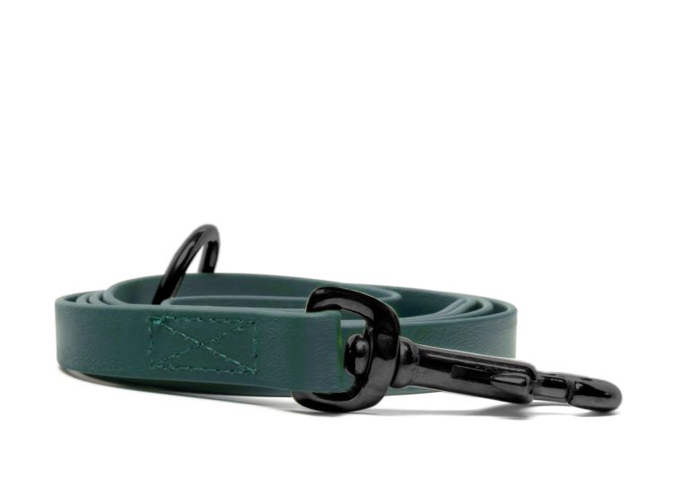 Biothane_leash_16_19mm_sewn_green_black_snap_hook_small_web