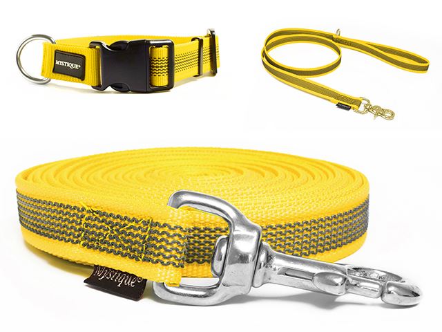 Nuovo colore guinzagli e collari in gomma - giallo