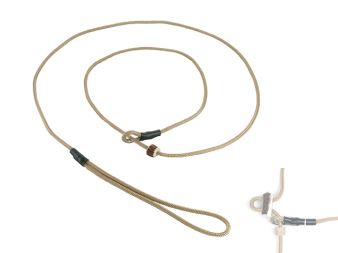 Mystique® Field trial moxon laisse 4mm 130cm beige avec corne