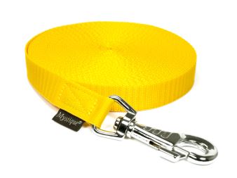 Nylon tracking leash robust 20mm yellow