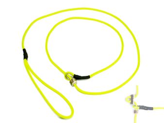 Mystique® Field trial moxon guinzaglio 4mm 150cm neon giallo con fermo in corno