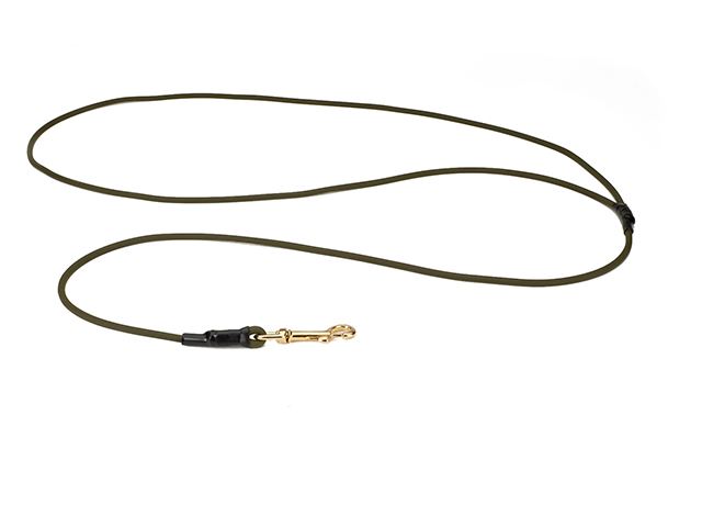 Biothane_hunting_leash_6-8mm_ khaki_brass_snap_hook_small_web