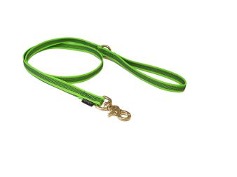 Mystique® Guinzagli gomm.15mm n.verde 1,2m ottone scissor moschettone c.maniglia