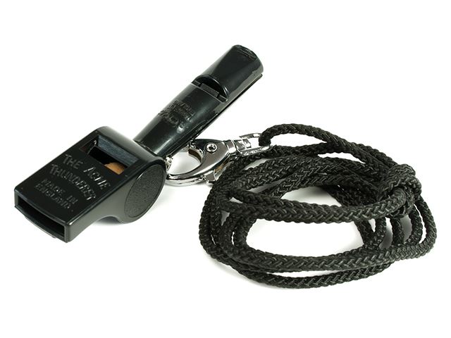 ACME combinazione di fischietto per cani 643 nero + cordino (1910)