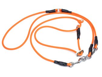 Mystique® Hunting Profi Bioth. hunting guinzaglio moxon 8mm n.arancio M 295cm con blocco