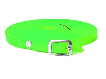 Mystique® Biothane laniere de carthame 19mm neon vert  10m inoxydable