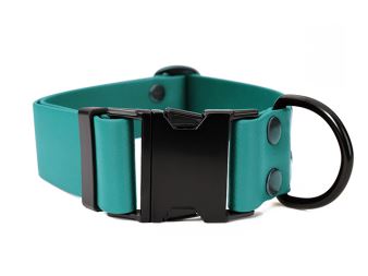 Mystique® Biothane collier  click 38mm vert clair 55-65cm noir