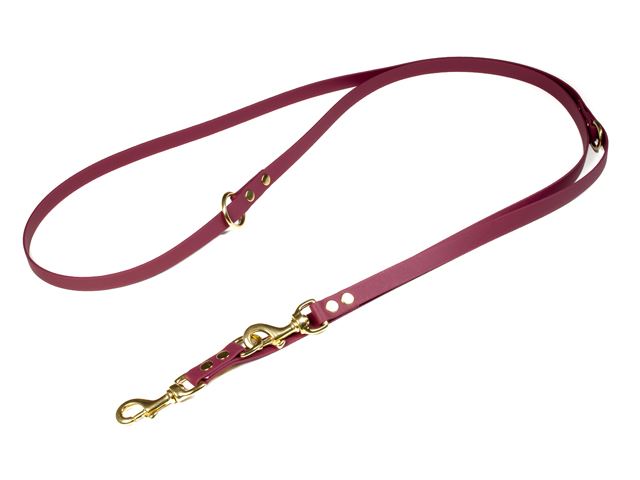 Biothane_adjustable_leash_solid_brass_winered_small_web