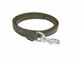 Mystique® Guinzagli gommati 20mm khaki 1m antiruggine moschettone