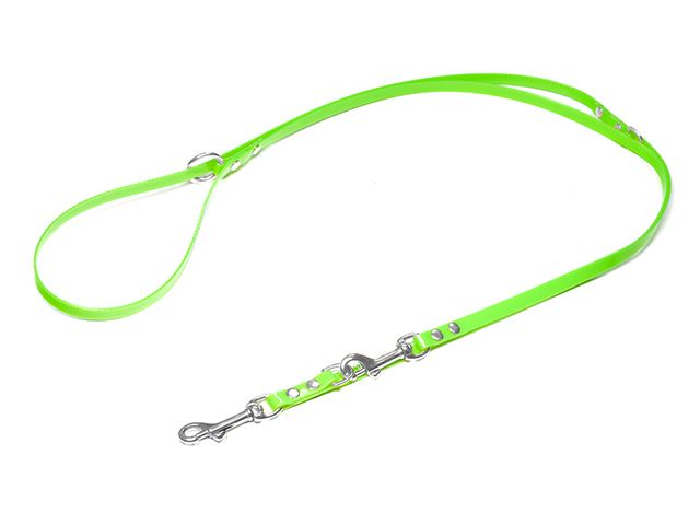 Biothane_adjustable_leash_rust_proof_gold_light_green_13mm_small_web