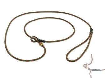 Mystique® Field trial moxon guinzaglio 4mm 130cm hunter verde/rossa con fermo in corno