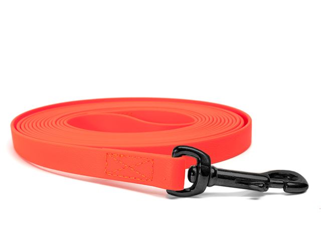 Biothane_tracking_leash_19mm_sewn_neon_orange_black_snap_hook_small_web