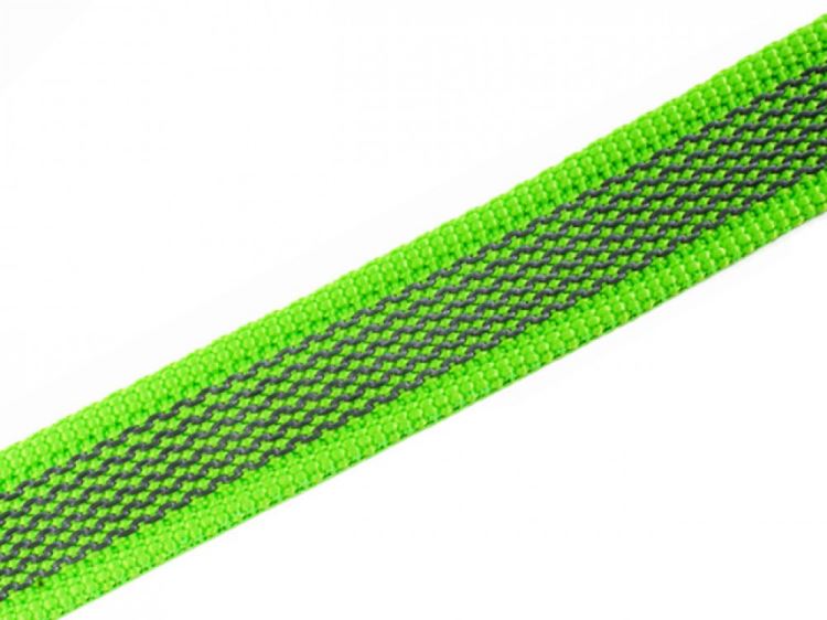 Gummierte Leinen in neongrün