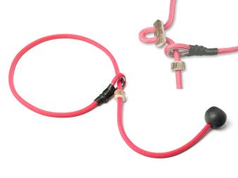 Mystique® Field trial Laisse courte 6mm rose 70cm avec corne