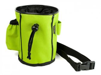 Reisentrinknapf und Leckerlietasche neon grün