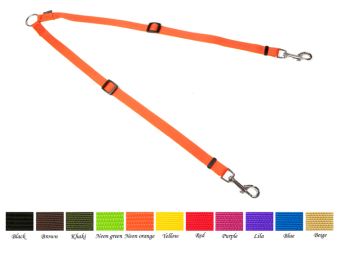 Nylon double laisse réglable