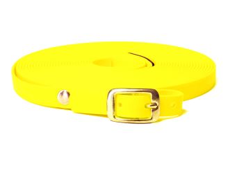 Mystique® Biothane laniere de carthame 19mm neon jaune  12m laiton deluxe