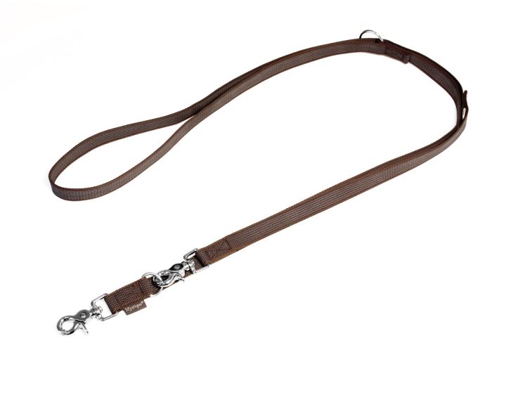 Rubbered_adjustable_leash_20mm_chromed_trigger_brown_small_web