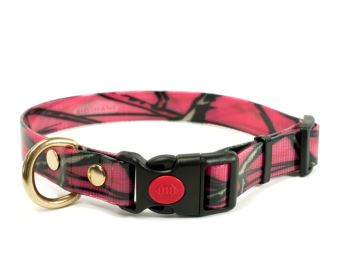 Biothane_collar_safety_click_solid_brass_camo_pink_small_web - kópia