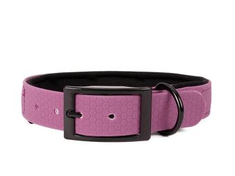 Mystique® Hexa collare deluxe neoprene 25mm lavande pastello 35-43cm nero