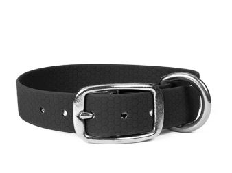 Mystique® Hexa collare deluxe 25mm nero 35-43cm antiruggine