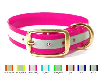 Collari in nuovi colori oro riflettente Biothane