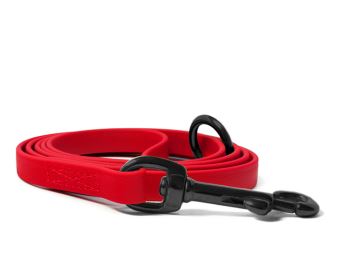 Mystique® Bioth. guinzaglio 9mm rosso 1,2m nero moschet. con maniglia cucitura