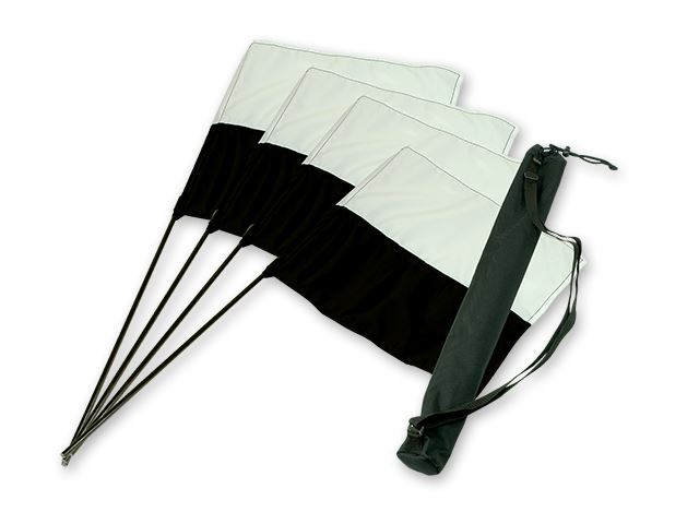 Mystique® "Marquage drapeau" set noir/blanc 4pc. + bag (10946)