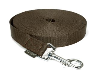 Nylon tracking leash standard 20mm brown