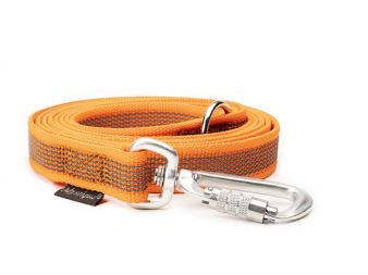 Mystique® Laisse de caoutchouc 20mm neon orange 2m haute résistance avec poignée