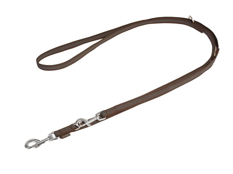 Rubbered_adjustable_leash_20mm_brown_small_web_1