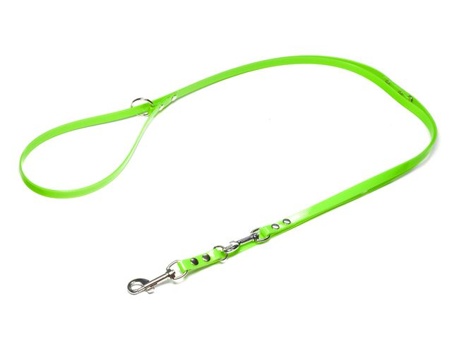 Biothane_adjustable_leash_gold_light_green_13mm_small_web
