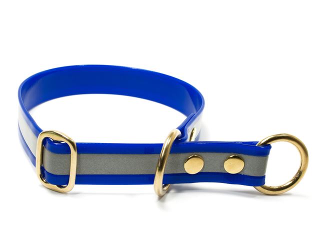 Biothane_half_choke_collar_solid_brass_reflex_blue_small_web - kópia