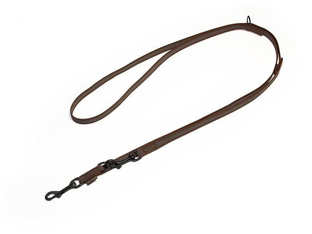 Rubbered_adjustable_leash_15mm_black_snap_hook_brown_small_web
