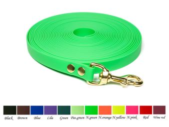 Biothane tracking leashes solid brass