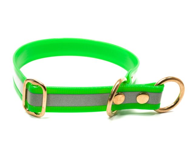 Biothane_half_choke_collar_solid_brass_reflex_green_small_web