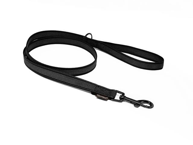 Rubbered_leash_20mm_black_snap_hook_with_HG_black_small_web