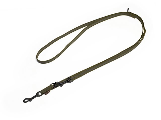Rubbered_adjustable_leash_15mm_black_snap_hook_khaki_small_web
